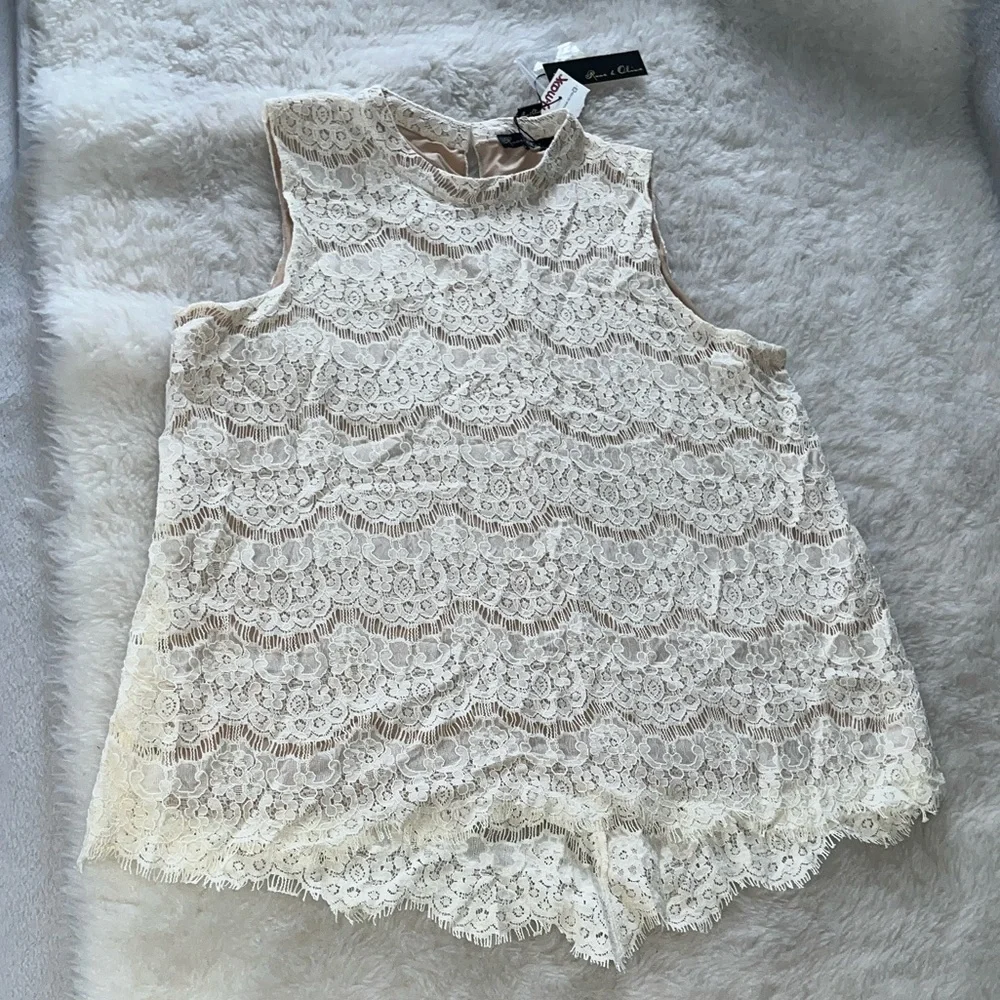Rose and Olive Chic Lace Sleeveless Top size XL - Picture 1 of 9